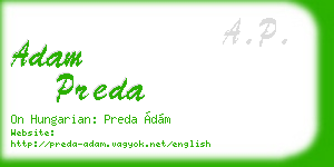 adam preda business card